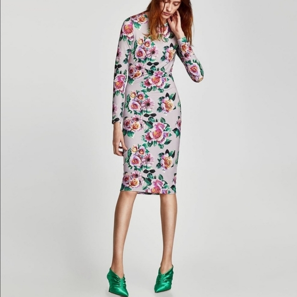 Zara Dresses & Skirts - Zara polyamide dress with floral print